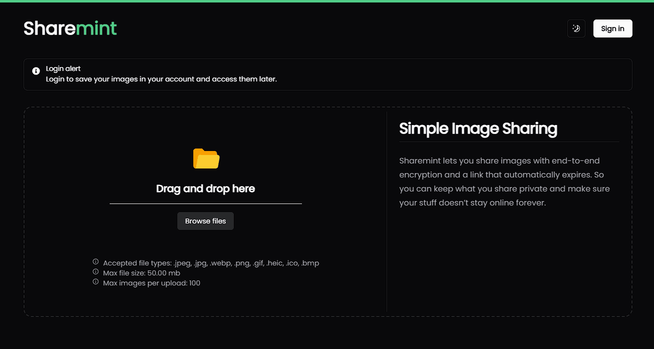 Snapshot of Sharemint